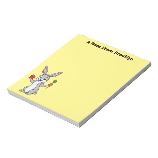 Bloc-note Cute bunny rabbit with vegetables (Tourné)