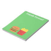 Bloc-note Cute Burger et Frites Amis pour Toujours (Tourné)