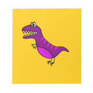 Bloc-note Cute cartoon angry purple dinosaure