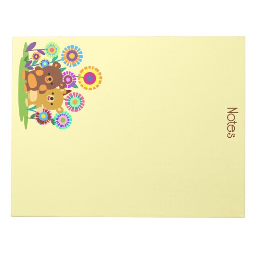 Bloc-note Cute Cartoon Bears' Garden Notepad (Devant)