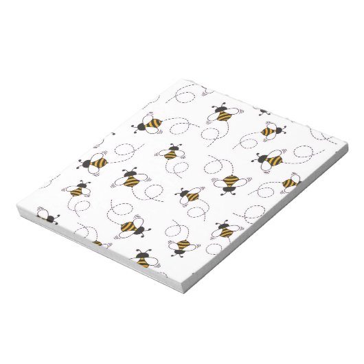 Bloc-note Cute Cartoon Bee Honeybee Seamless Pattern Sticky  (Tourné)