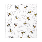 Bloc-note Cute Cartoon Bee Honeybee Seamless Pattern Sticky  (Devant)