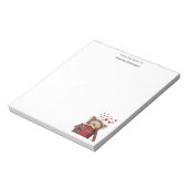 Bloc-note Cute Cartoon Kitten in a Box with Hearts (Tourné)