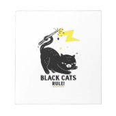Bloc-note Cute cat kitten black cats rule (Devant)