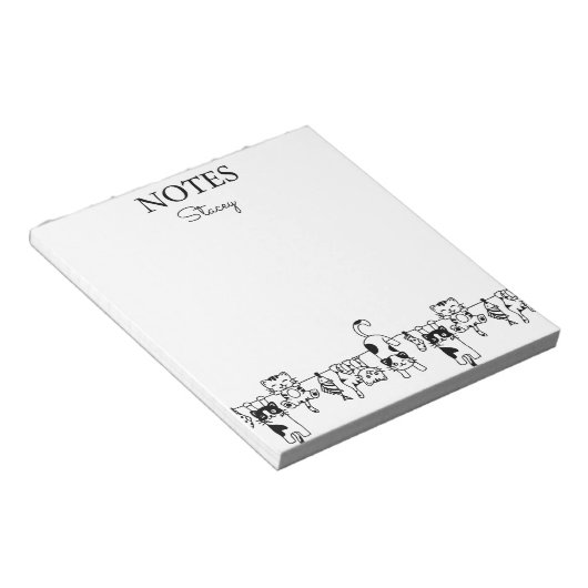 Bloc-note Cute Cats Personalized Notepad (Incliné)