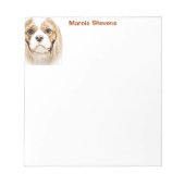Bloc-note Cute Cavalier King Charles Spaniel (Devant)