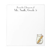 Bloc-note Cute Chat & Crayon, Appréciation de l'enseignant,  (Devant)