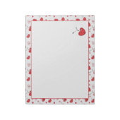 Bloc-note Cute Cherry Hearts Boho Scandinavian Valentine  (Tourné)