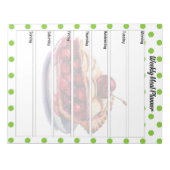 Bloc-note Cute Cherry Planificateur de repas hebdomadaire (Devant)