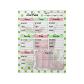 Bloc-note "Cute Cherry Weekly Meal Planner" (Tourné)