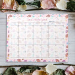 Bloc-note Cute Cheshire Chat Floral Pink Planificateur mensu<br><div class="desc">Ajoutez une touche de fantaisie à votre planification grâce à notre Bloc-notes "Cute Cheshire Cat Floral Pink Monthly Planner". Doté d'un motif de gouache à l'aquarelle dessiné à la main, ce design enchanteur présente un Cheshire Cat original inspiré par Alice au pays des merveilles, entouré de champignons violets, de fleurs...</div>
