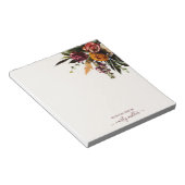 Bloc-note Cute Chic Bold Élégant Fleur sauvage floral (Incliné)