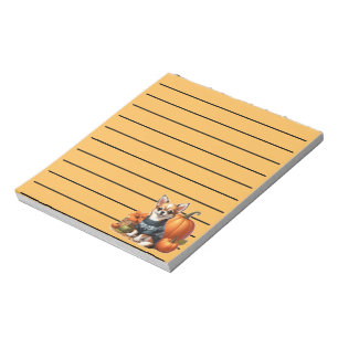 Bloc-note Cute Chihuahua en Sweat avec Citrouille