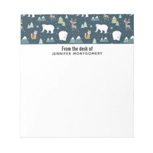 Bloc-note Cute Christmas Winter Animals Pattern