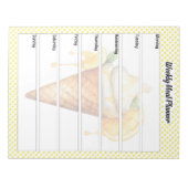 Bloc-note Cute Citron tarte hebdomadaire Planificateur de re (Devant)