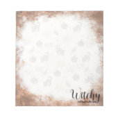 Bloc-note Cute Citrouille Chat Noir Halloween Motif (Devant)