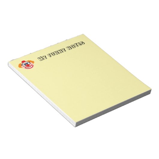 Bloc-note Cute clown notepad for funny jokes and notes (Incliné)
