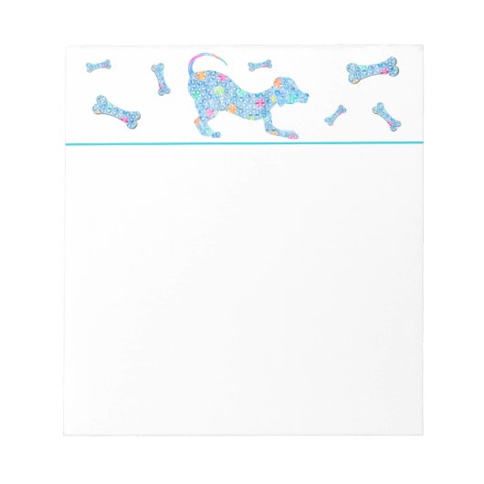 Bloc-note Cute Colorful Playful Dog Notepad (Devant)