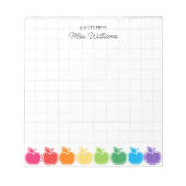 Bloc-note Cute Colorful Teacher's Apple Personalized Name (Devant)