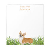 Bloc-note Cute Corgi chien personnalisé (Devant)
