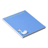 Bloc-note Cute cygne blanc avec dessin de la couronne (Incliné)