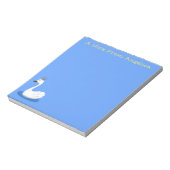 Bloc-note Cute cygne blanc avec dessin de la couronne (Tourné)