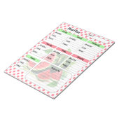 Bloc-note Cute Daily Mouth Waters Watermelon Meal Planner (Incliné)