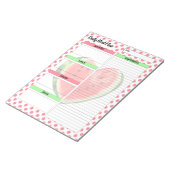 Bloc-note Cute Daily Mouth Waters Watermelon Meal Planner (Incliné)