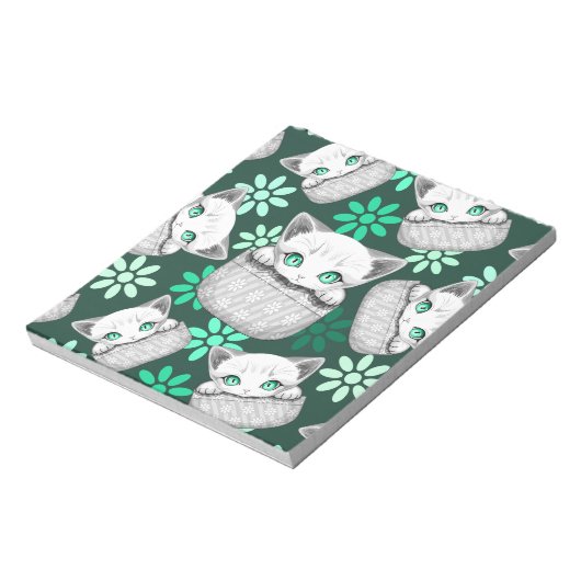 Bloc-note Cute de chat et pointe joueuse à partir d'une poch (Tourné)