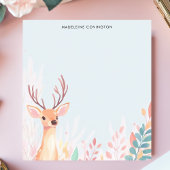 Bloc-note Cute Deer Fawn avec Antlers Nom personnalisé