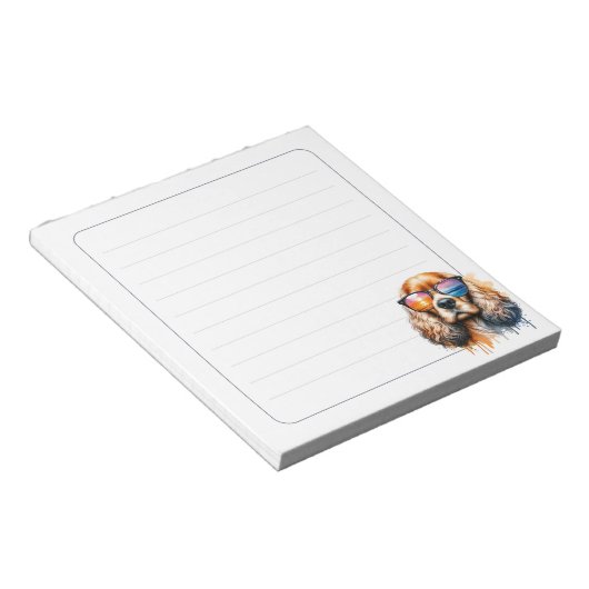 Bloc-note Cute Dog Notepad Dog Lover Notes & To-Do Pad (Incliné)
