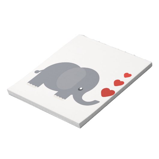 Bloc-note Cute elephant with hewhimsical love (Tourné)