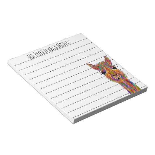Bloc-note Cute et Funny No Prob Llama Notepad (Incliné)