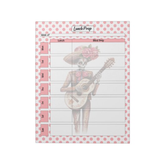 Bloc-note Cute et Pink Sugar Crâne Déjeuner préparation de r (Tourné)