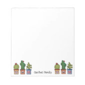 Bloc-note Cute Famille Cactus En Aquarelle (Devant)