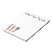 Bloc-note Cute fourche couteau et cuillère dessin de couvert (Tourné)