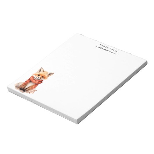 Bloc-note Cute Fox Pup in a Red Scarf (Tourné)