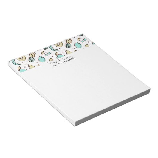 Bloc-note Cute Fruit Motif Summery Thème (Incliné)