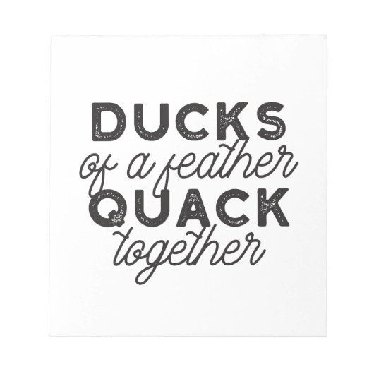 Bloc-note Cute Funny Canards Puns Citation II (Devant)