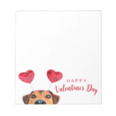 Bloc-note Cute Funny Chien Heart Headband Saint-Valentin (Devant)