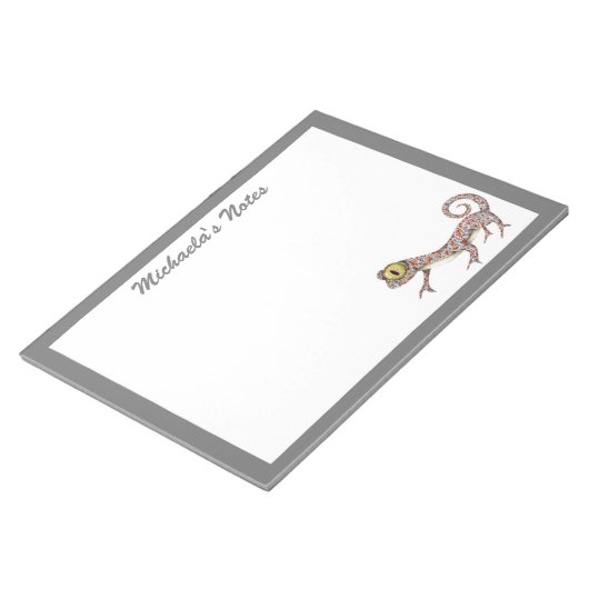 Bloc-note Cute Gecko Personnalisé (Incliné)
