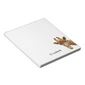Bloc-note Cute Giraffe Animal Nom personnalisé (Incliné)
