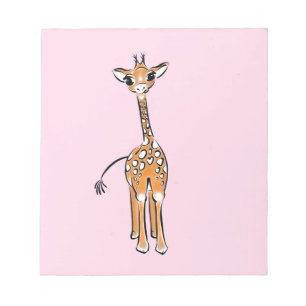 Bloc-note Cute Giraffe drawing, safari animals