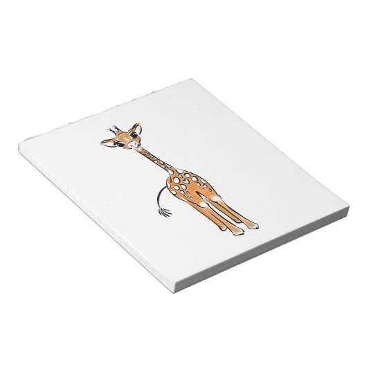 Bloc-note Cute Giraffe drawing, safari animals (Incliné)