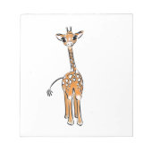 Bloc-note Cute Giraffe drawing, safari animals (Devant)