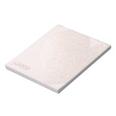 Bloc-note Cute Girly Pink Glitter Heart Personalized (Tourné)