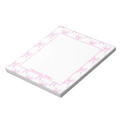 Bloc-note Cute Girly Pretty Pink Coquette Bows Monogram (Tourné)