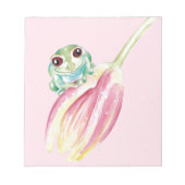 Bloc-note Cute Grenouille sur rose (Devant)