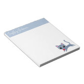 Bloc-note Cute Grey Kitty avec un coeur personnalisé (Incliné)