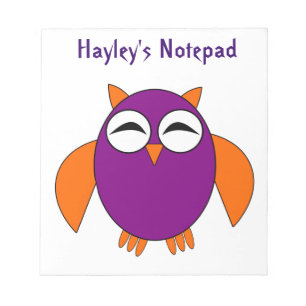 Bloc-note Cute Halloween Owl Customizable Notepad